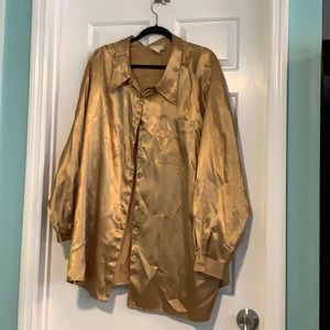Good satin long boyfriend shirt